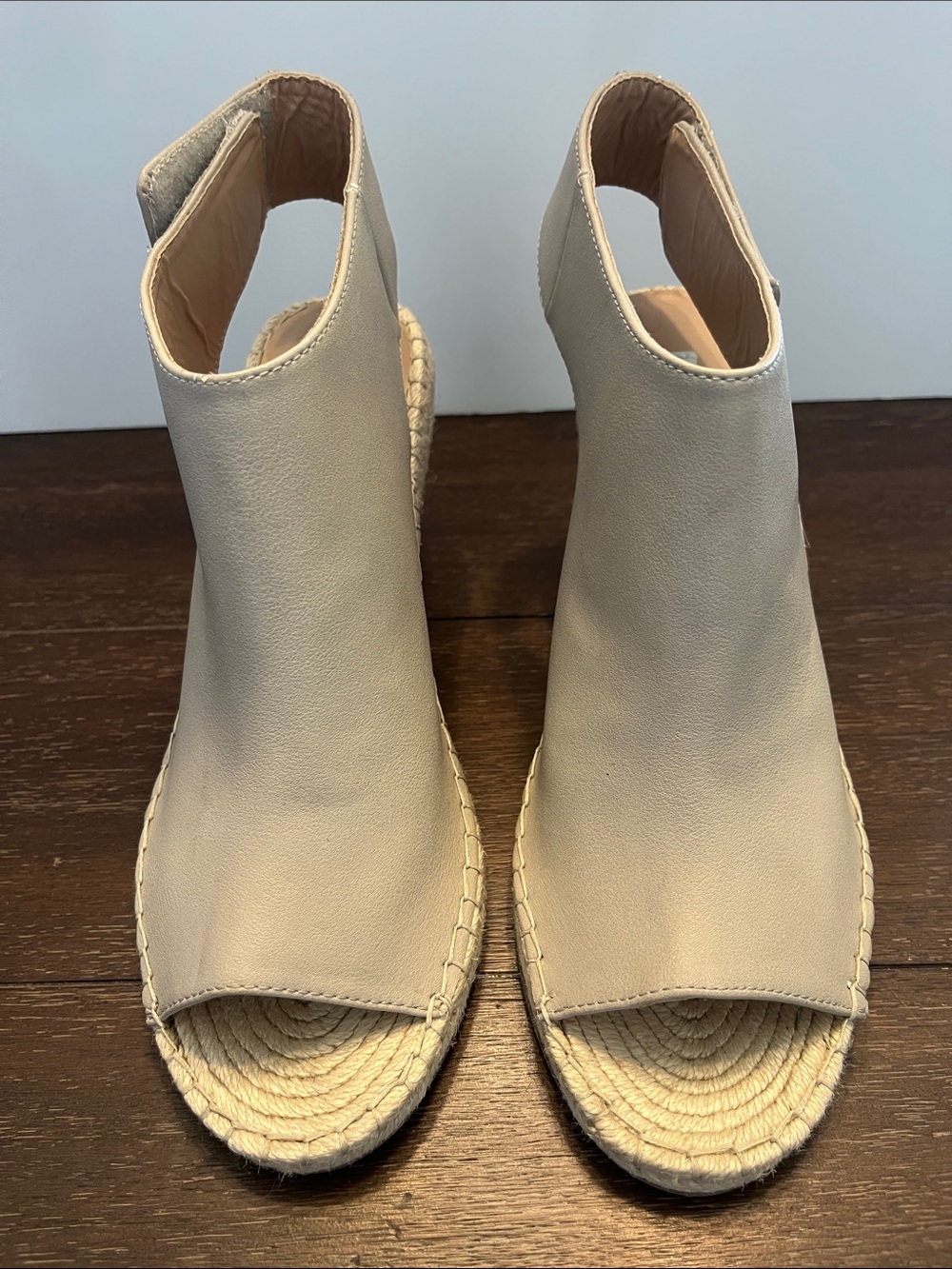 Matt & Nat Cream Open-Toe Espadrille Wedge Sandals